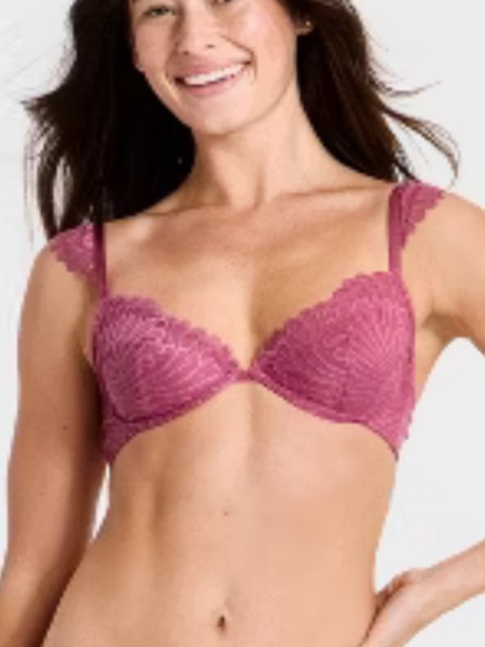 Auden Lace Underwire Bra in Dusty Rose